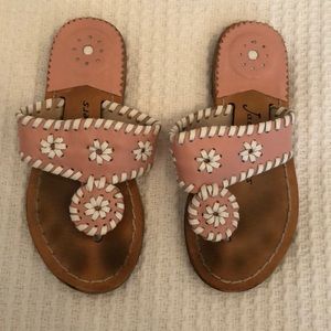Girls Jack Rogers Pink/White sandal